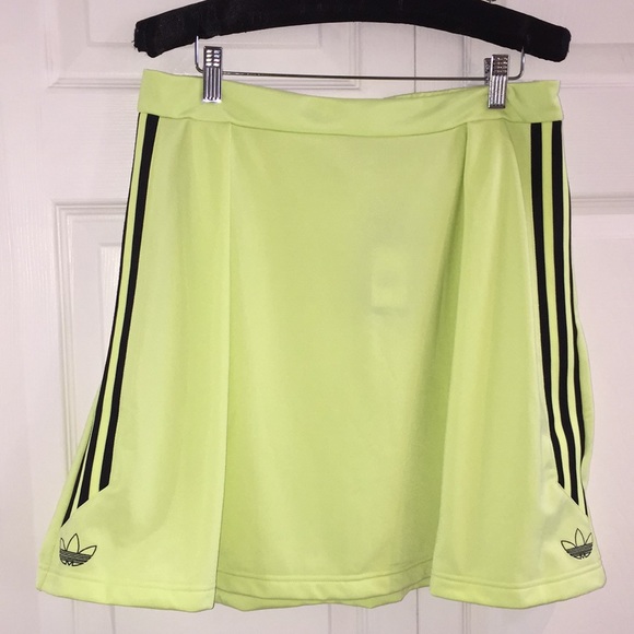 Adidas Originals Woman's Yellow Athletic Tennis Skirt Size Large - Picture 3 of 10